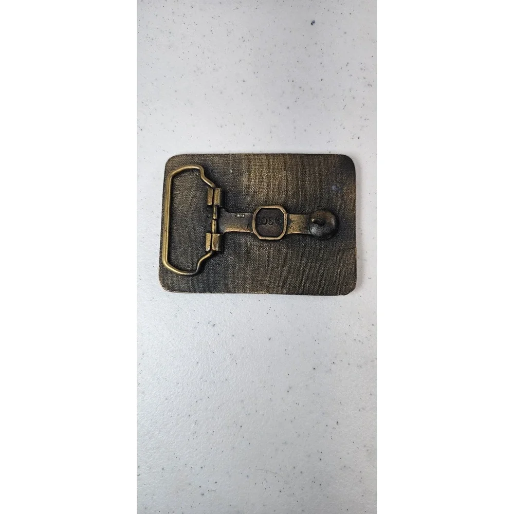 Vintage Road Commander 2 Semi Truck Belt Buckle‎ Brass Tone International